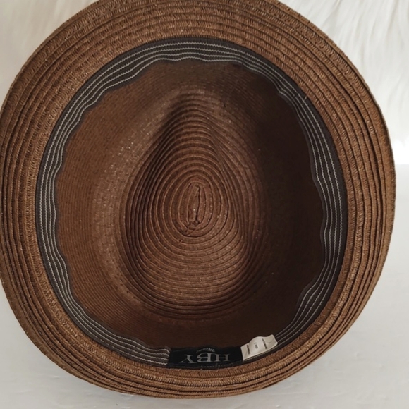 HBY Miami 100% Paper Straw Fedora Hat/ Size L - Picture 8 of 8